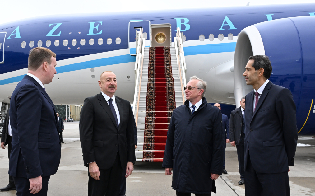 President of Azerbaijan Ilham Aliyev arrived in Russia