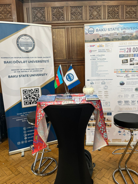 Baku State University delegation presents its stand in World Academic Summit