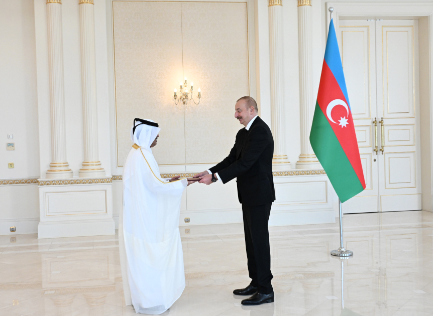 President Ilham Aliyev received credentials of incoming ambassador of Qatar