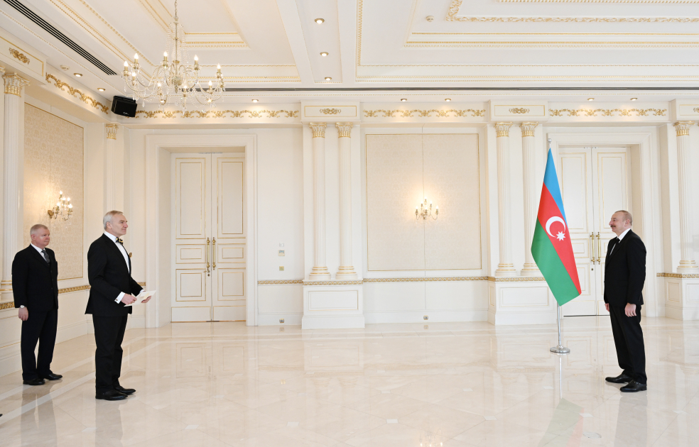 President Ilham Aliyev received credentials of incoming ambassador of Estonia