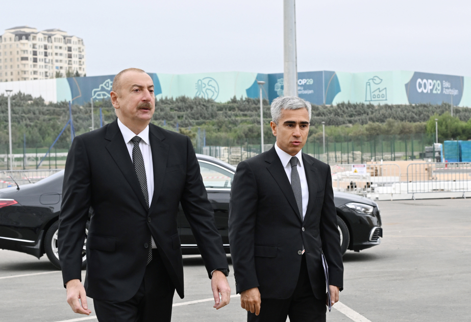 President Ilham Aliyev reviewed ongoing preparations for COP29 at Olympic Stadium