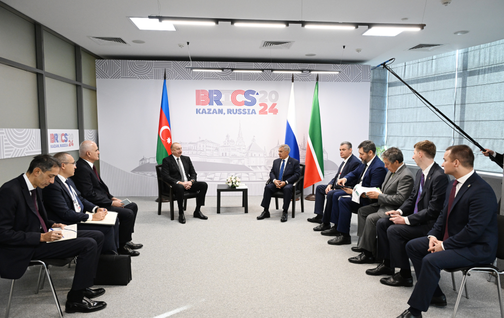 President of Azerbaijan Ilham Aliyev met with Rais of the Republic of Tatarstan of the Russian Federation in Kazan