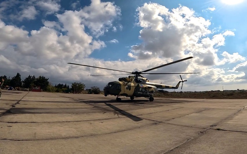 Azerbaijan Air Force’s helicopter units conduct training flights