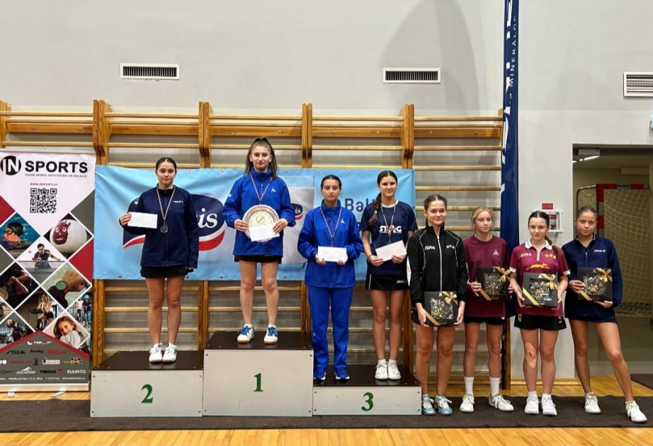 Azerbaijani table tennis players clinch nine medals at Riga City Council’s Youth Cup