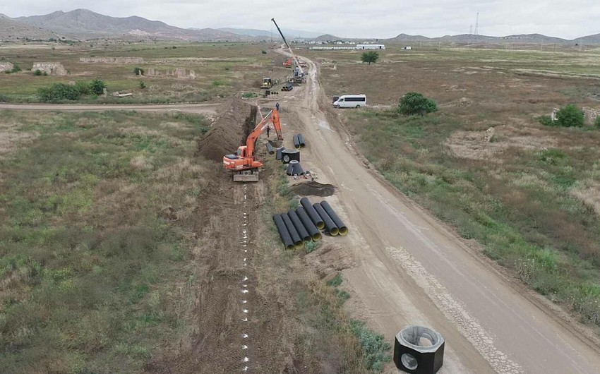 Construction work on sewer collector in Azerbaijan's Zangilan 83% complete