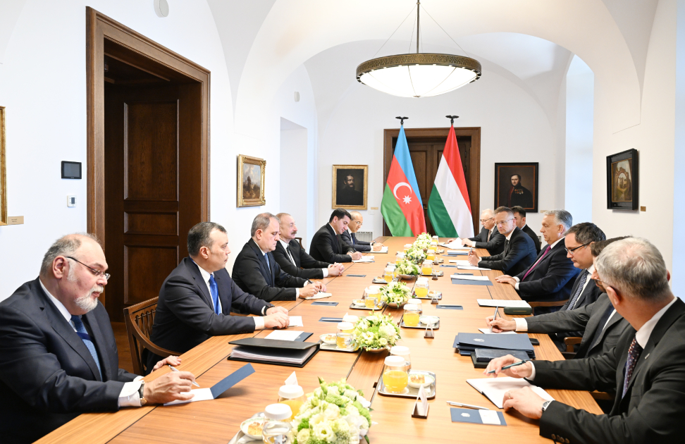 President of Azerbaijan Ilham Aliyev held expanded meeting with Prime Minister of Hungary in Budapest