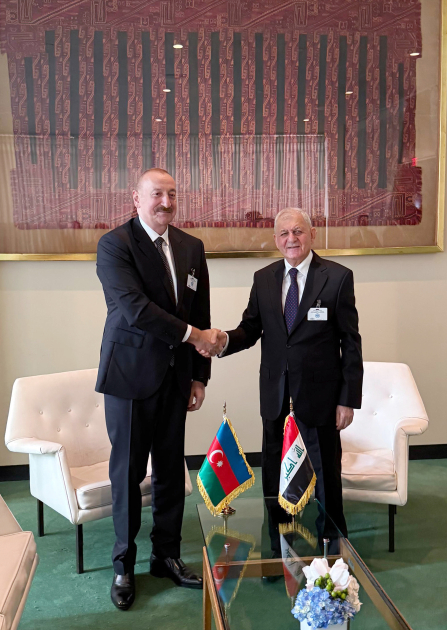 President of Azerbaijan Ilham Aliyev met with President of Iraq at UN headquarters in New York