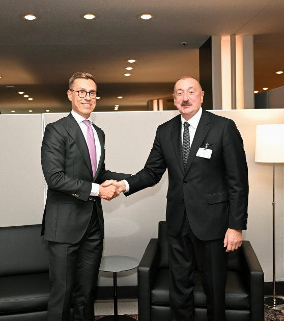 President of Azerbaijan Ilham Aliyev met with President of Finland at UN headquarters in New York
