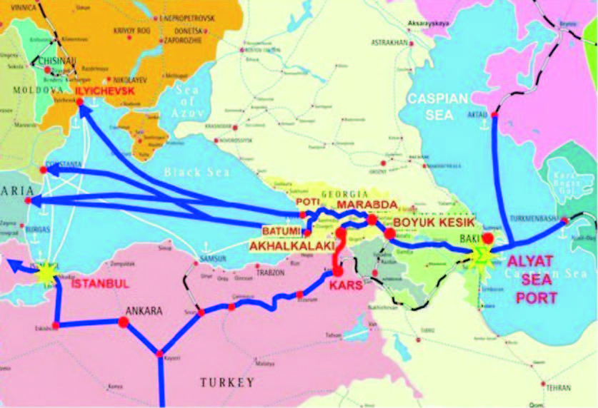 Mərkəzi Asiyadan Xəzər regionuna nəqliyyat körpüsü