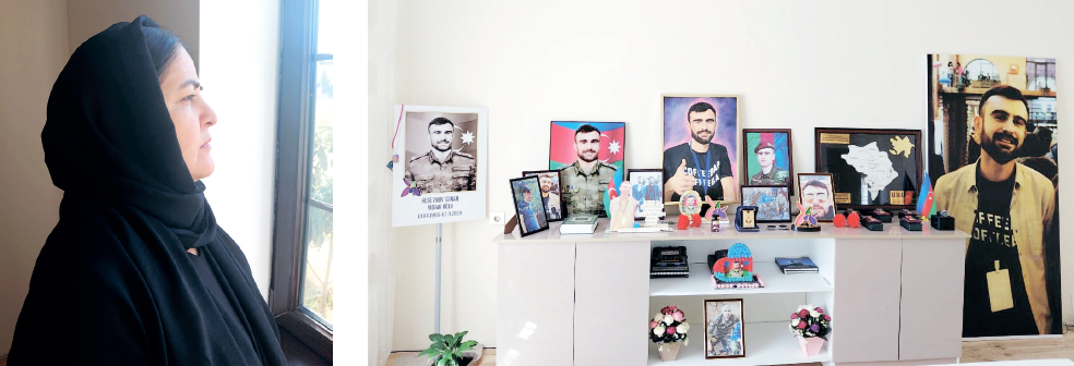 Oğlunu azad torpaqlarda, dalğalanan bayraqda görən ana