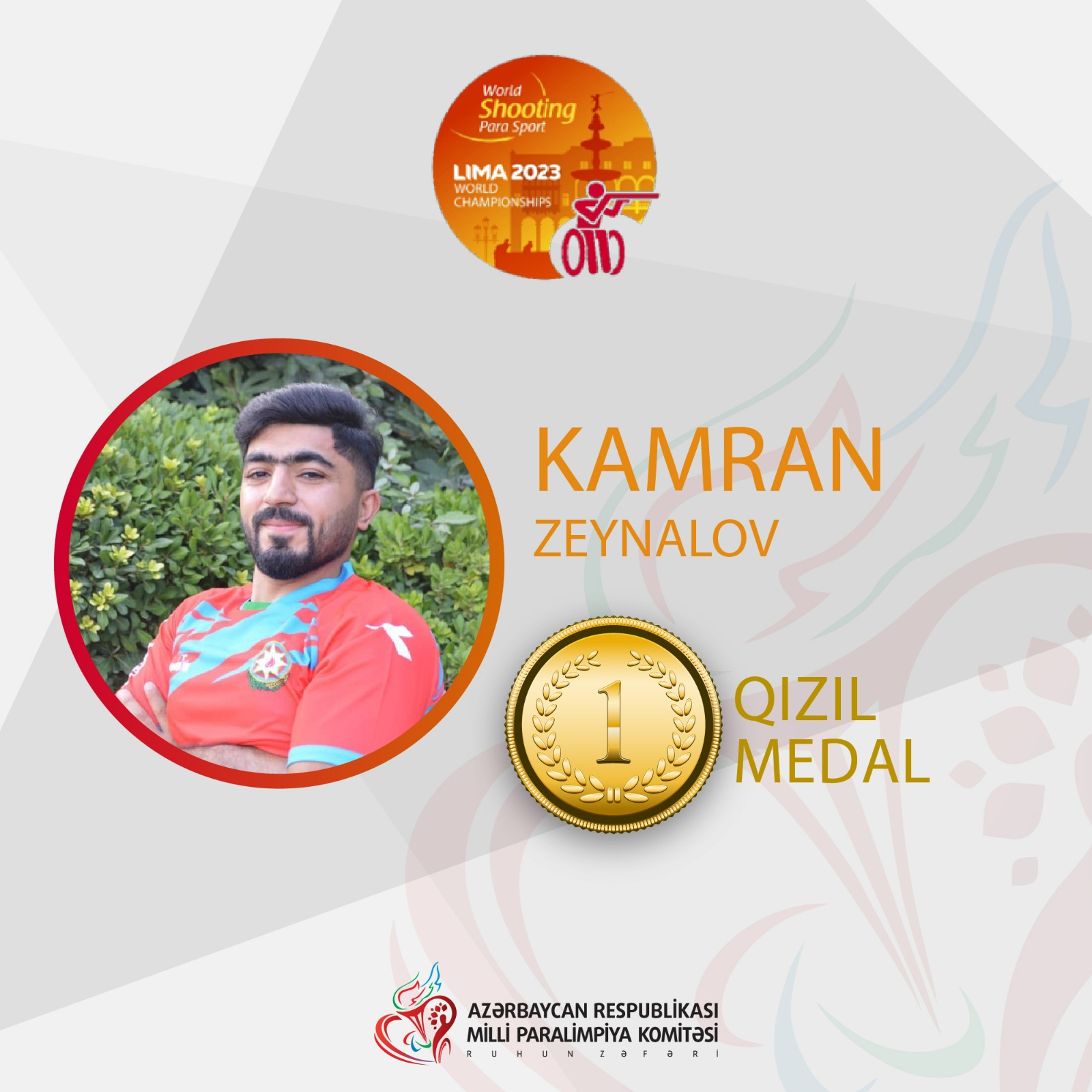 Kamran Zeynalov qızıl medal qazanıb