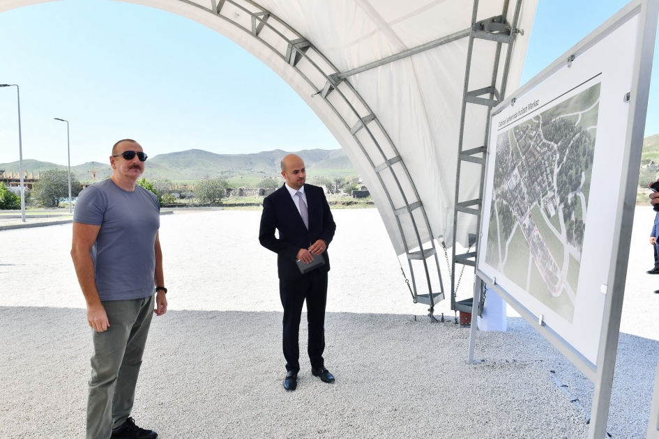 Президент Азербайджана Ильхам Алиев совершил поездку в Джебраильский район