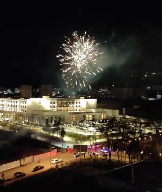 Azerbaijan's Shusha city welcomes New Year's fireworks