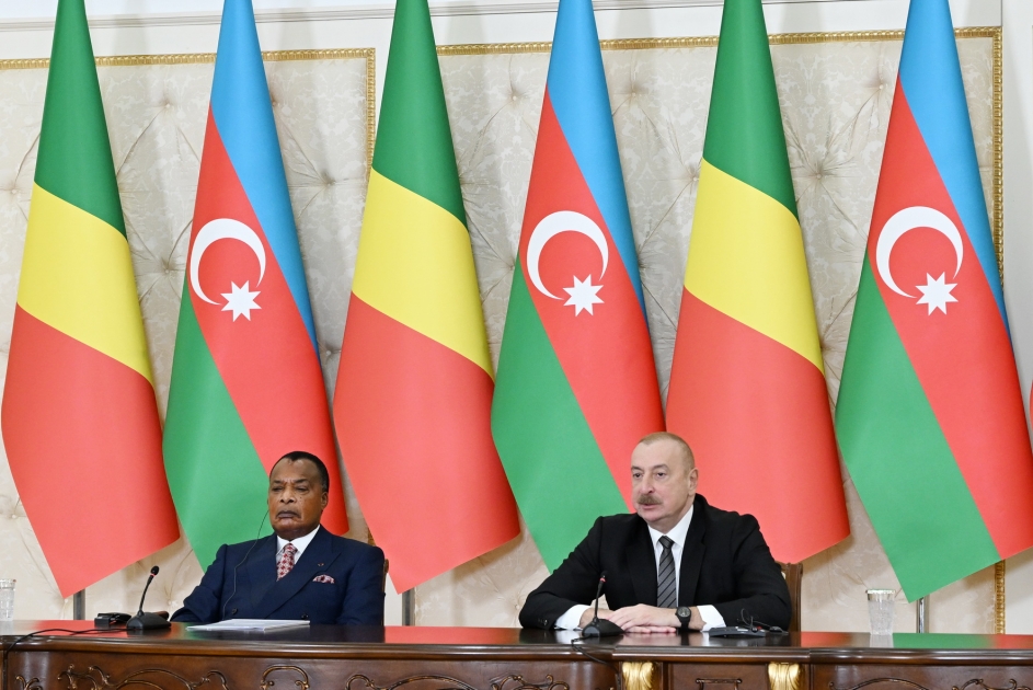 Президенты Азербайджана и Конго выступили с заявлениями для прессы