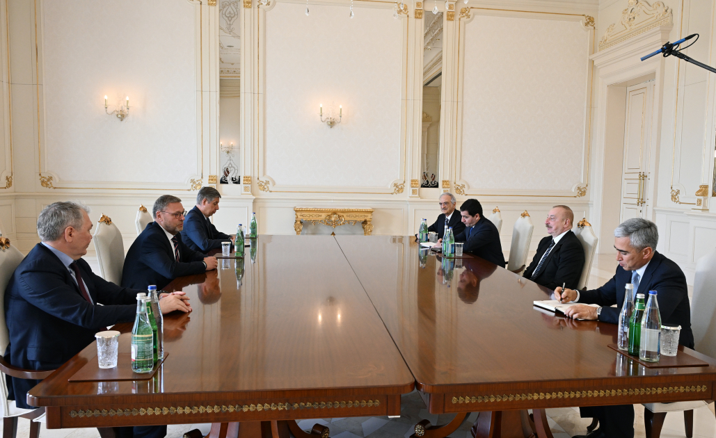 President Ilham Aliyev received Deputy Speaker of Russian Federation Council and Chairman of State Duma Committee VIDEO