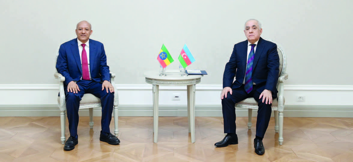 Azərbaycan Baş nazirinin Efiopiya Baş naziri müavini ilə görüşü