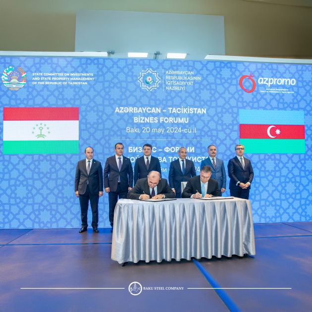 Baku Steel Company CJSC signs MoU on mutual cooperation with government agency of Tajikistan