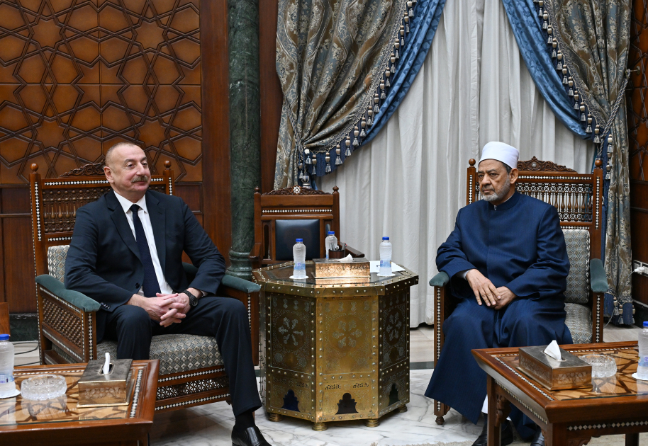 Состоялась встреча Президента Ильхама Алиева с шейхом Аль-Азхара, верховным имамом Ахмедом Мухаммадом Ат-Тайебом