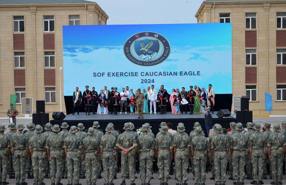 Caucasian Eagle - 2024 exercise holds solemn closing ceremony