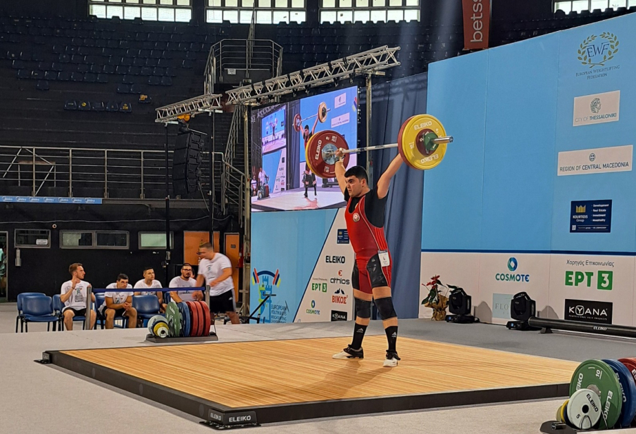Young Azerbaijani weightlifter bags three European medals in Greece