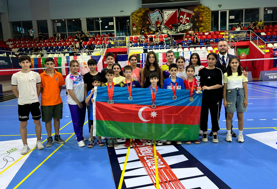 Young Azerbaijani badminton players garner four medals in Serbia