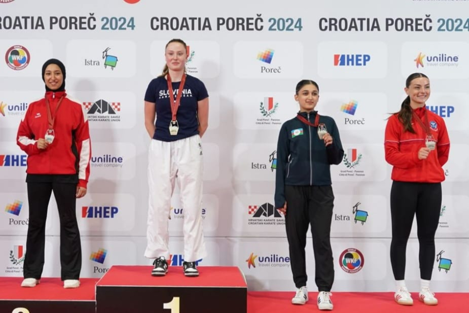 Azerbaijani female karate fighter wins bronze in 2024 Karate 1 Youth League