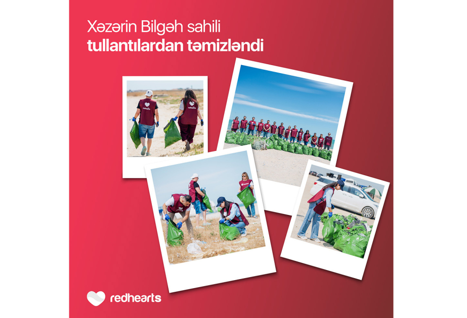 “Red Hearts” volunteers clean up Bilgah coastline: a major step towards a greener Caspian Sea